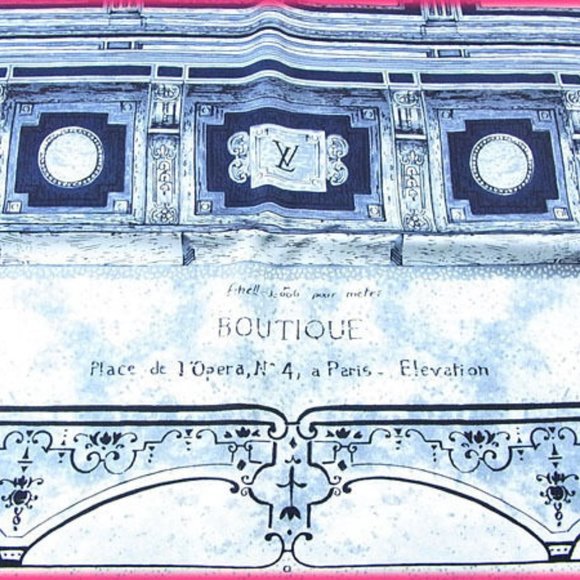 Louis Vuitton scarf Grey Navy Woman Authentic Used - Picture 5 of 5